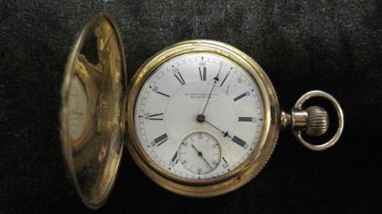 Appraisal: Gentleman's karat yellow gold hunting case pocket watch Howard Co