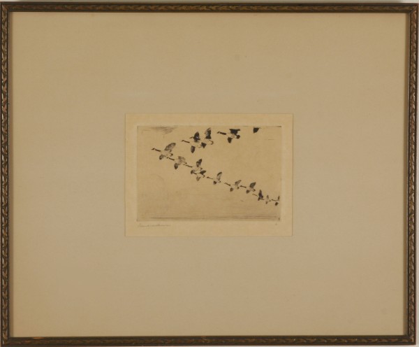 Appraisal: Flying Geese etching x pencil signed lower left Frank W