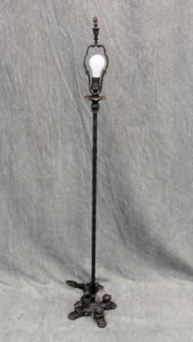 Appraisal: Iron Foo Dogs Floor Lamp From a Larchmont estate Dimensions