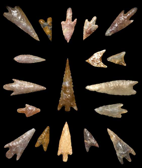 Appraisal: SELECT GROUP OF FINE MESOLITHIC GEM POINTS Mesolithic - years