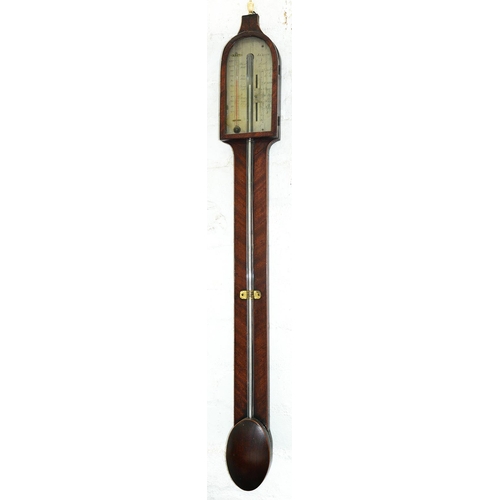 Appraisal: A George III mahogany exposed tube stick or cistern barometer