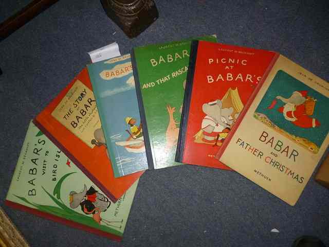 Appraisal: SIX HARDBACK BABAR BOOKS to include Picnic at Barbar's by