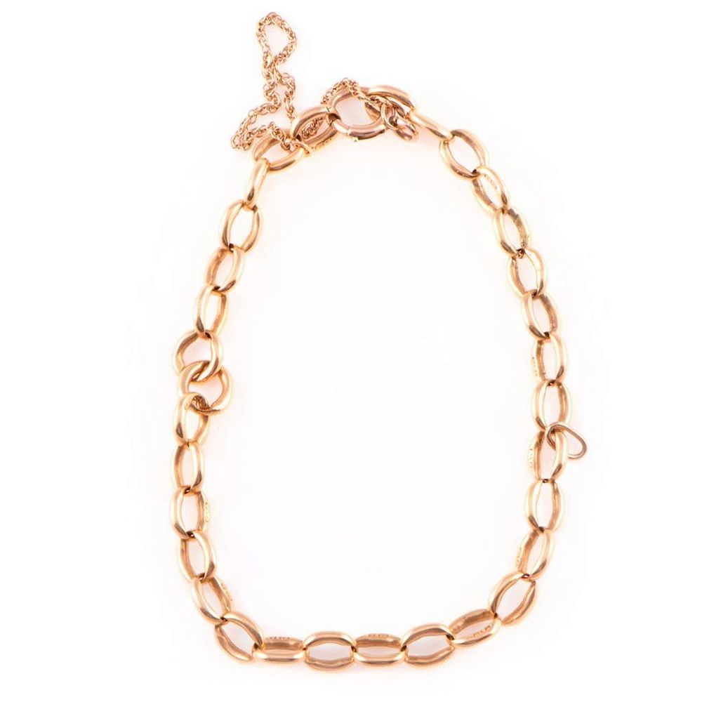 Appraisal: k gold link bracelet English weighing approximately grams length in