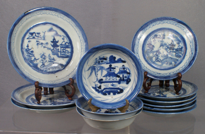 Appraisal: Chinese export porcelain Canton assorted lot to include bread and