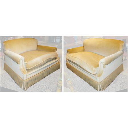 Appraisal: Pair of Upholstered Sofas Estimate -