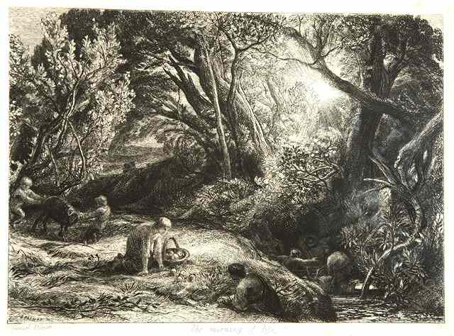 Appraisal: AFTER SAMUEL PALMER - The morning of life etching x