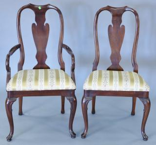 Appraisal: Set of six Council mahogany Queen Anne style dining chairs