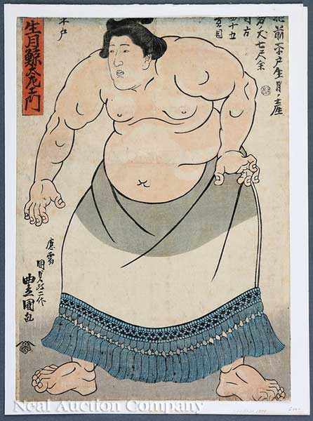 Appraisal: Utagawa Kunisada Utagawa Toyokuni III Japanese - three woodblock prints