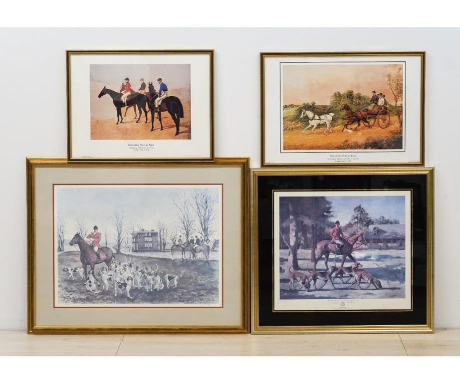 Appraisal: Four framed equine prints to include Radnor Hunt by Tom