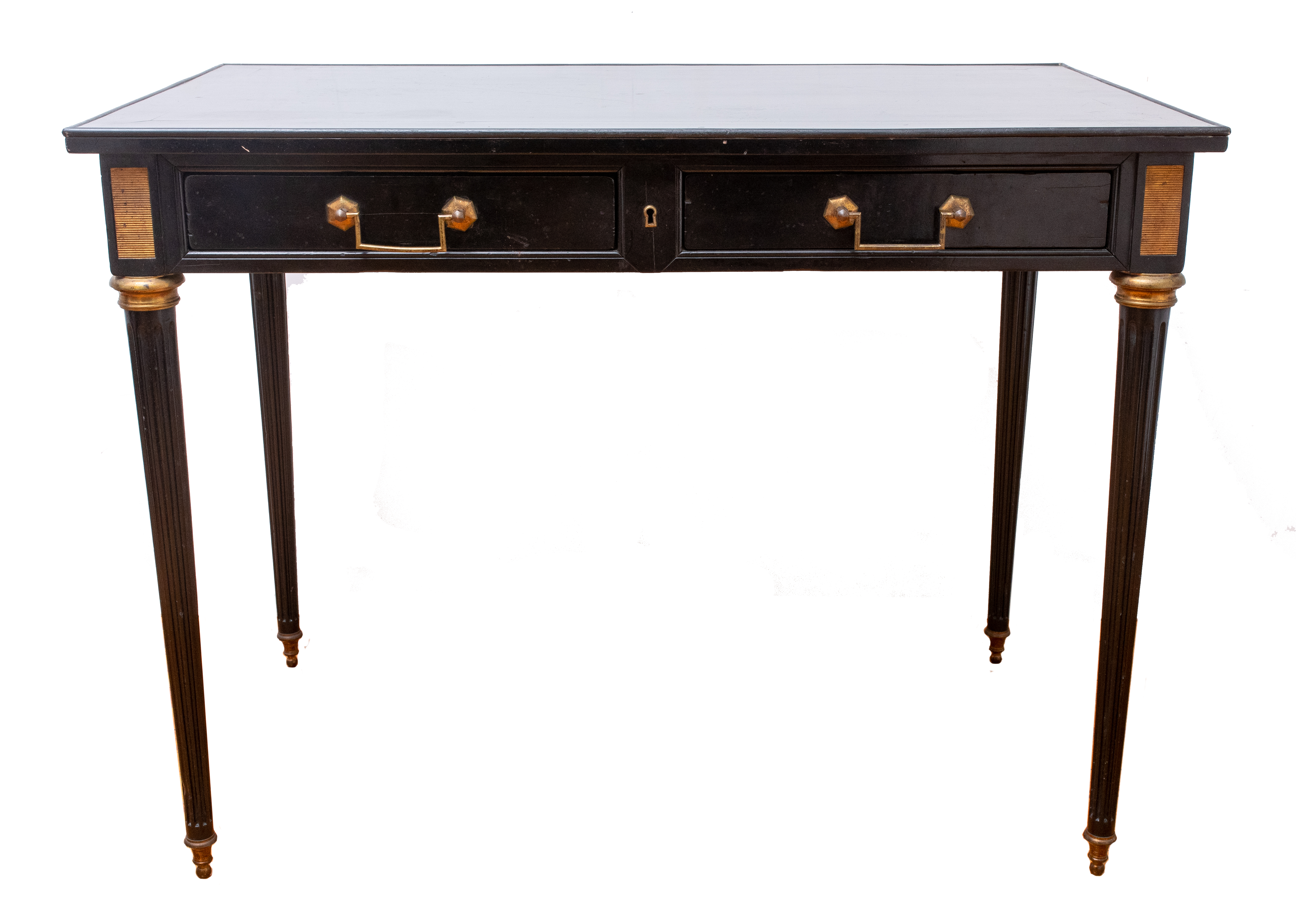 Appraisal: LOUIS XVI STYLE JANSEN MANNER EBONIZED BUREAU PLAT Louis XVI