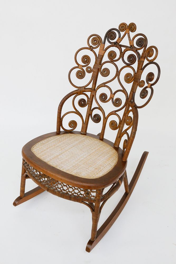 Appraisal: Heywood Wakefield Rocking Chair Heywood Wakefield Rocking Chair original paper