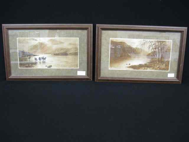 Appraisal: Pair of Scottish Prints loch scenes image area approx ''