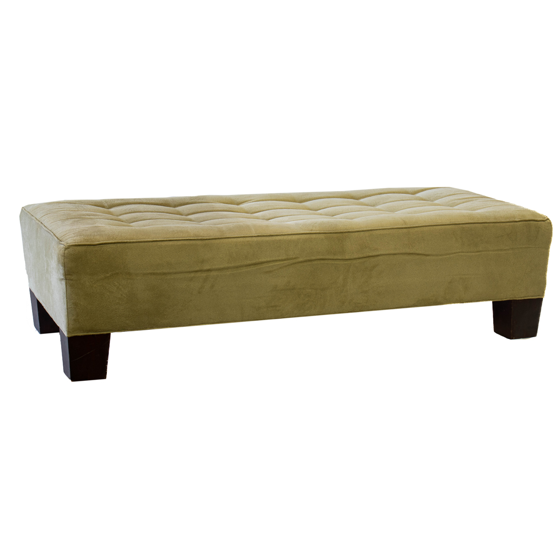 Appraisal: Crate and Barrel Bench suede h x w x d