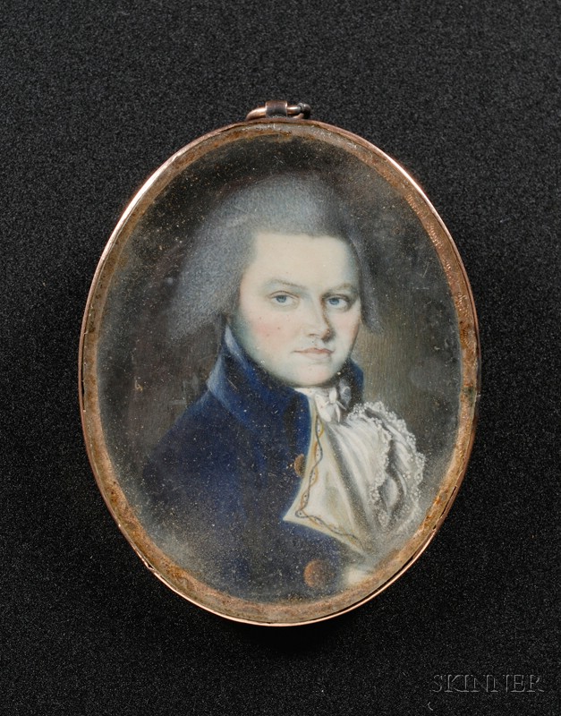 Appraisal: Portrait Miniature of William Greenleaf attributed to John Ramage Irish