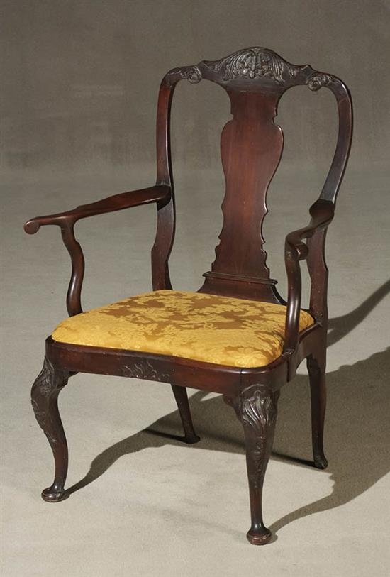 Appraisal: Irish George III Mahogany Armchair Last Quarter th Century Having