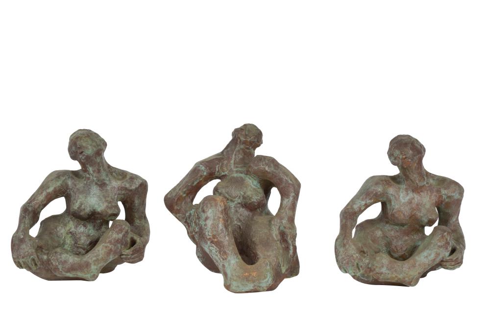 Appraisal: BARBARA BERETICH - THREE FIGURESbronze unsigned Provenance The Estate of