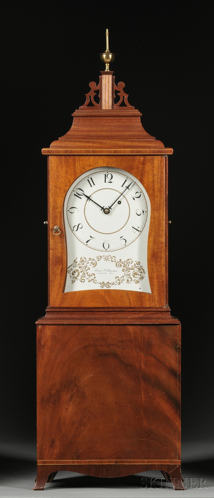 Appraisal: Elmer O Stennes Mahogany Massachusetts Shelf Clock Weymouth Massachusetts c