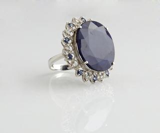 Appraisal: Lady's K White Gold Dinner Ring with an oval Lady's