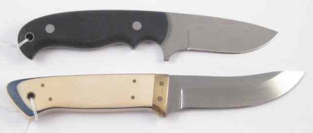 Appraisal: TWO FIXED BLADE KNIVES W G Stenger '' curved blade