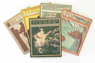 Appraisal: Collection of - Fortune Magazines Five copies of Fortune magazine