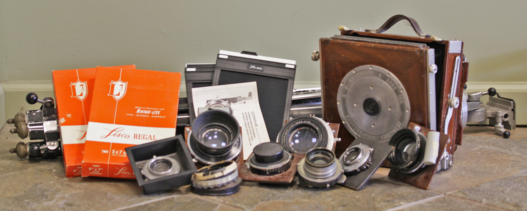 Appraisal: L F Deardorff Sons Inc Vintage Camera Photographic Accessories Lenses