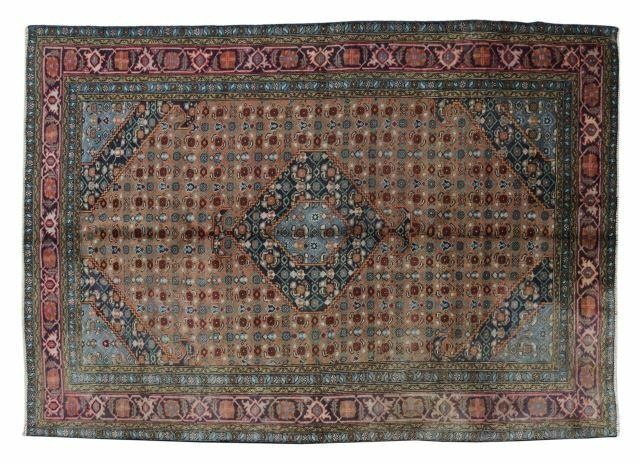 Appraisal: Hand-tied Persian Bijar rug approx ' l ' w