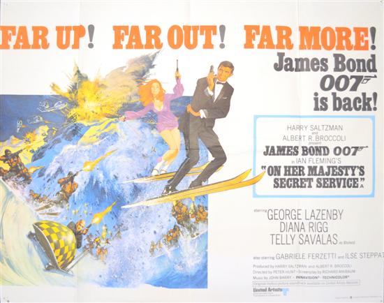 Appraisal: On Her Majesty's Secret Service poster UK folded A condition