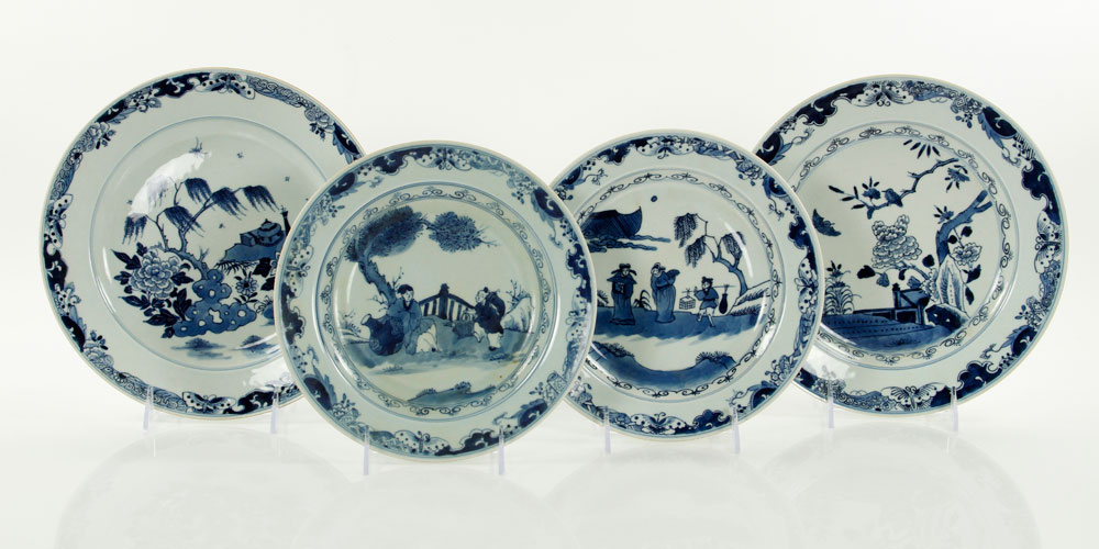 Appraisal: - Chinese Blue and White Plates Lot of four Chinese