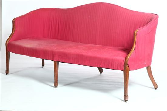 Appraisal: SOFA Probably Continental early th century fruitwood Arched back and