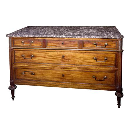 Appraisal: Louis XVI Brass Bound Mahogany Commode Estimate -