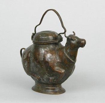 Appraisal: An Indian Copper Ewer in the Shape of a Bull