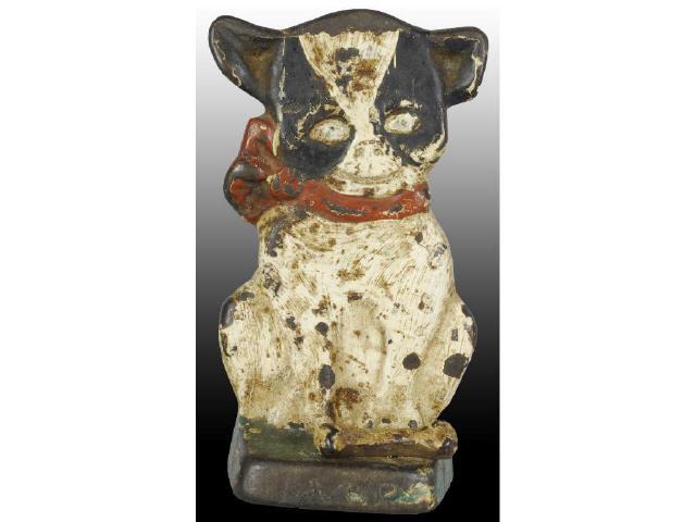 Appraisal: IMP Boston Terrier with Bone Cast Iron Doorstop Description Made