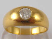 Appraisal: A French hallmarked carat gold diamond ring the round brilliant