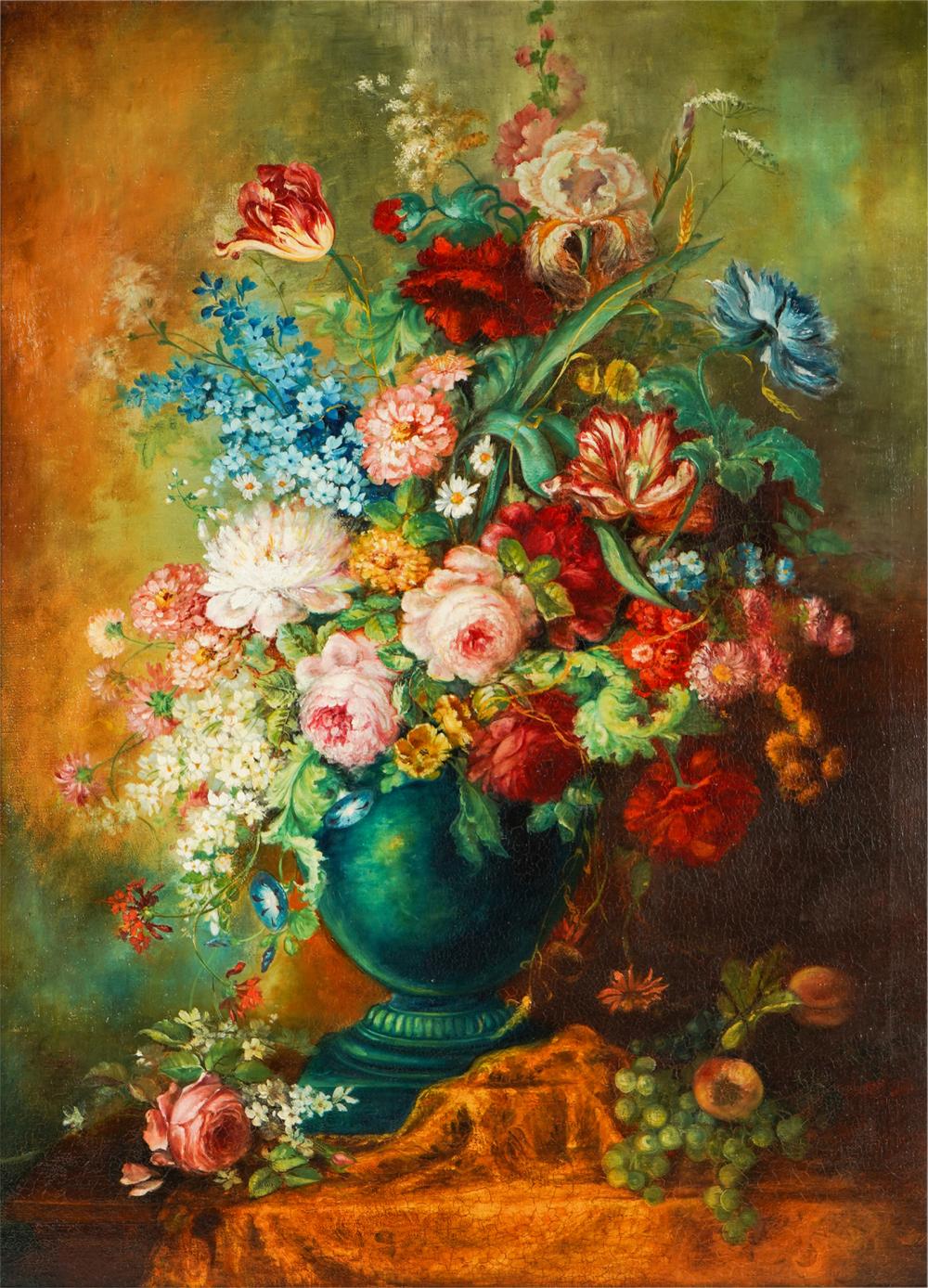 Appraisal: ESTHER MILLER VON KRAMER - LARGE FLORAL STILL LIFEoil on