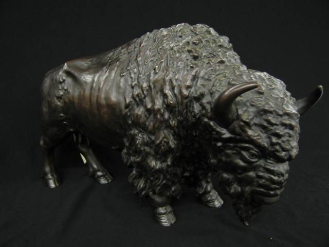 Appraisal: Japanese Bronze Buffalo by Atsuyoshi for Maruki signed fine detail