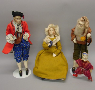 Appraisal: Lot of Italian character dolls marked c Francesco Also reads