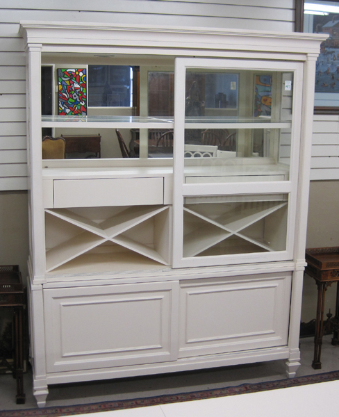 Appraisal: URBAN COTTAGE STYLE CHINA CABINET Magnussen Home Furniture Co Ashby