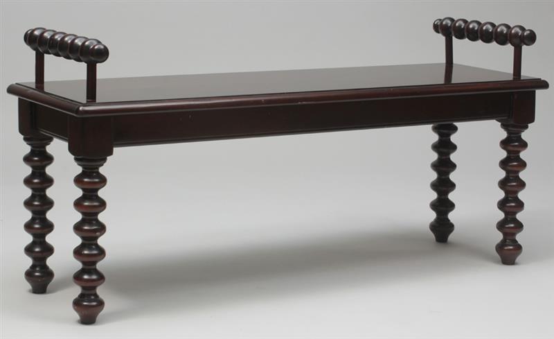 Appraisal: Victorian Style Stained Mahogany Window Bench x x in Estimate