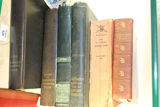 Appraisal: A SMALL COLLECTION OF BOOKS including leather bound and bound