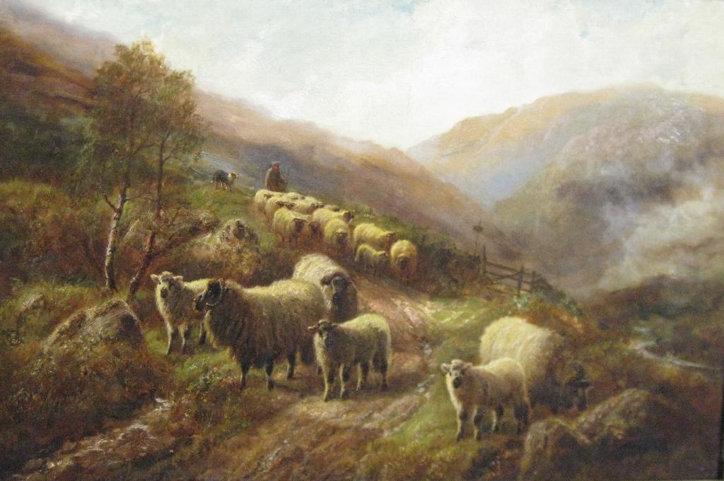 Appraisal: ROBERT WATSON fl c - A Drover and sheep on