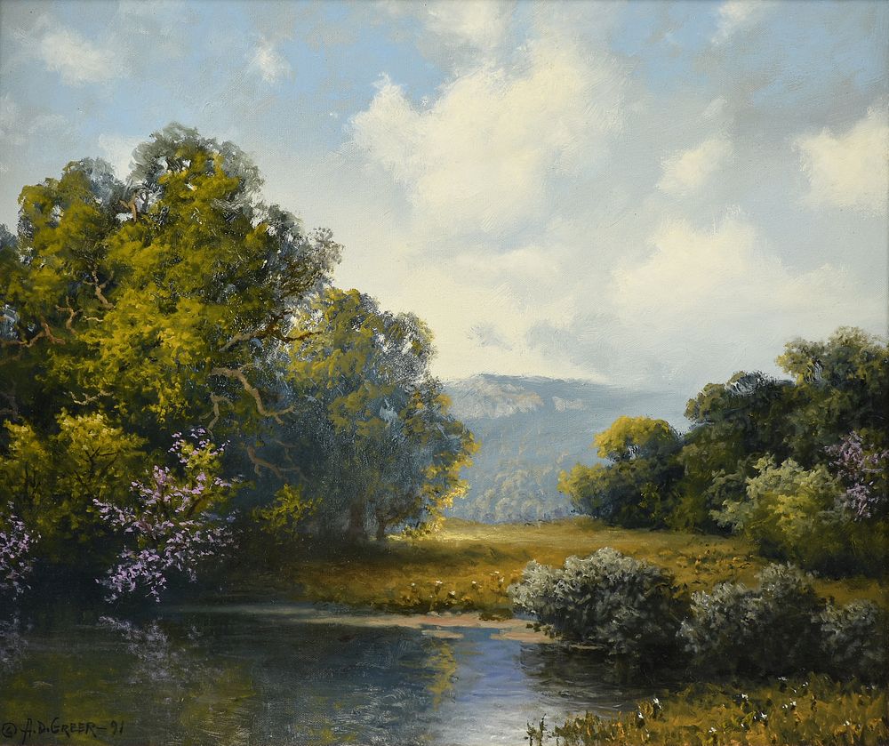 Appraisal: AUBREY DALE GREER American Texas - A PAINTING Landscape with