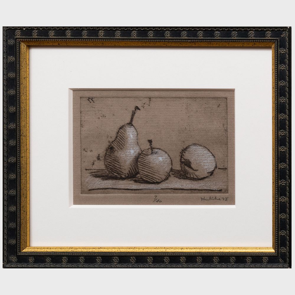 Appraisal: Robert Kulicke - Three Fruits and One Pear Two soft