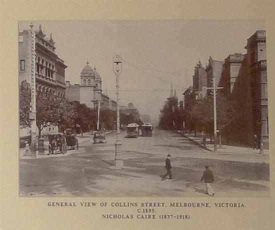 Appraisal: NICHOLAS CAIVE GENERAL VIEW OF COLLINS STREET MELBOURNE C ALBUMEN