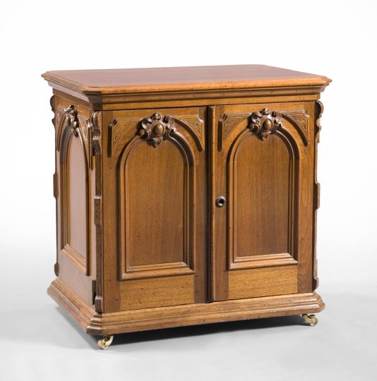 Appraisal: American Renaissance Revival Walnut Cabinet third quarter th century with