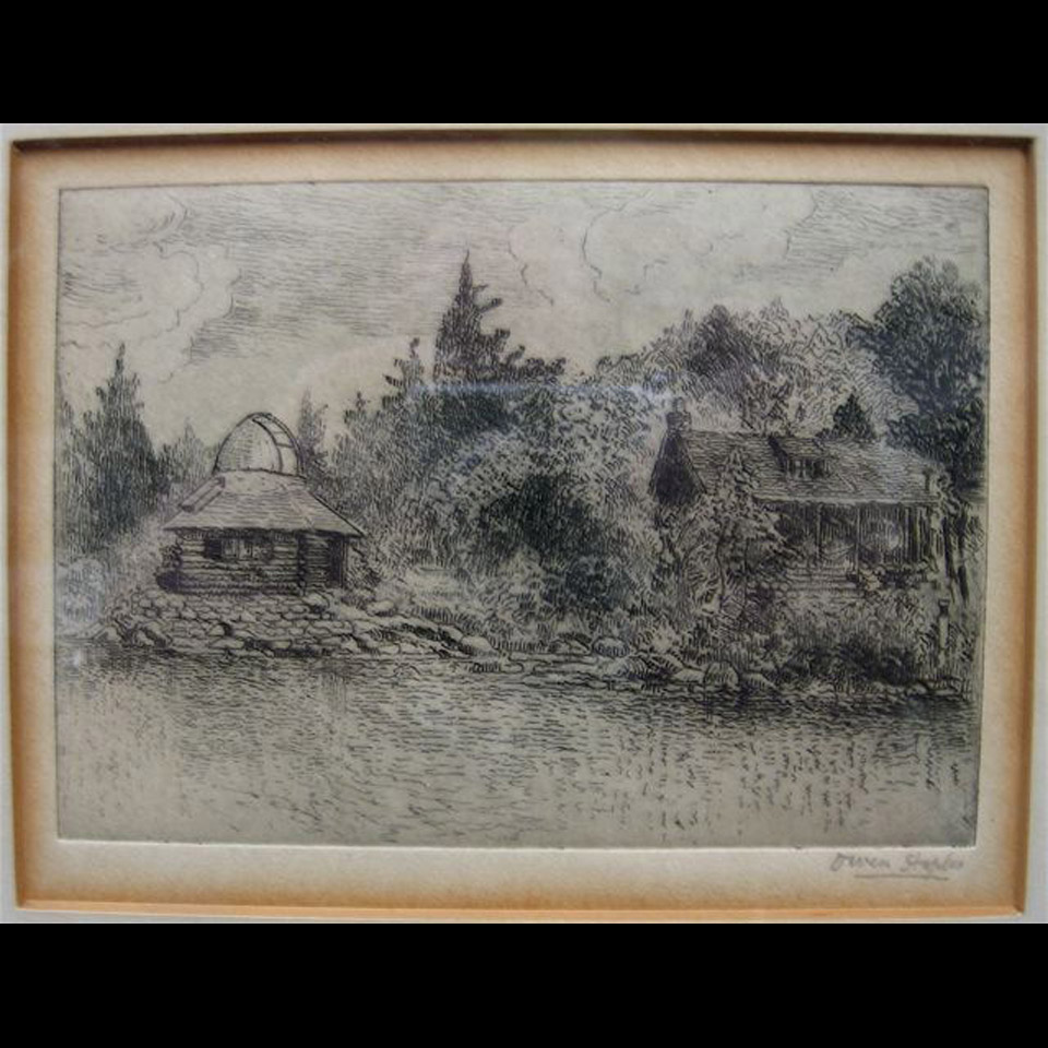 Appraisal: COTTAGES BY LAKE ROAD BY RIVER OWEN STAPLES CANADIAN -