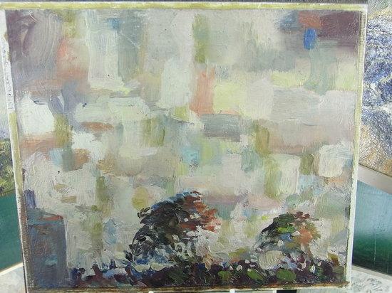 Appraisal: MARIAN KRATOCHWIL Polish - Windy day London circa oils on