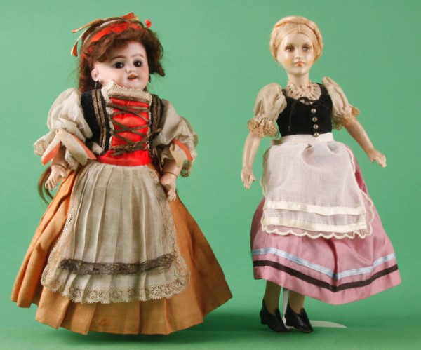 Appraisal: Pair of costume dolls - S H DEP St This