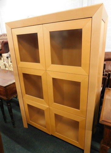 Appraisal: A modern maple Skovby display cabinet or cupboard model number