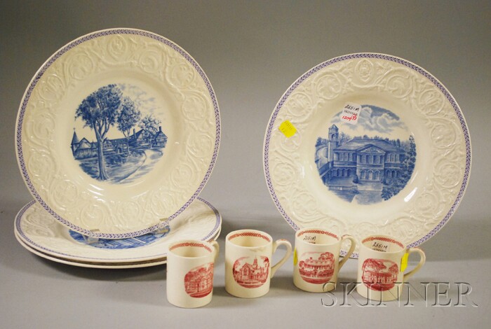 Appraisal: Set of Four Wedgwood Embossed Queen's Ware St Mark's School