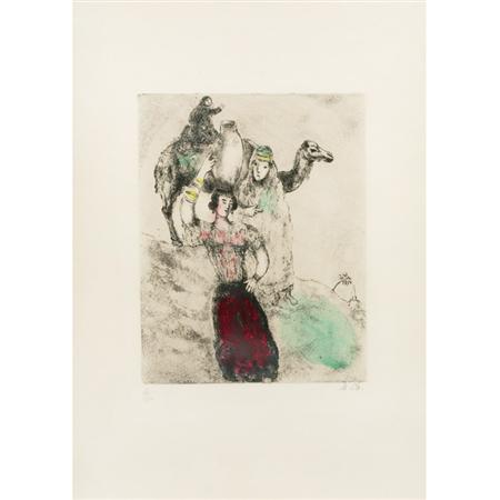 Appraisal: Marc Chagall REBECCA AT THE WELL Hand-colored etching Estimate -